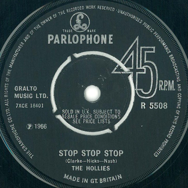Accords et paroles Stop stop stop The Hollies