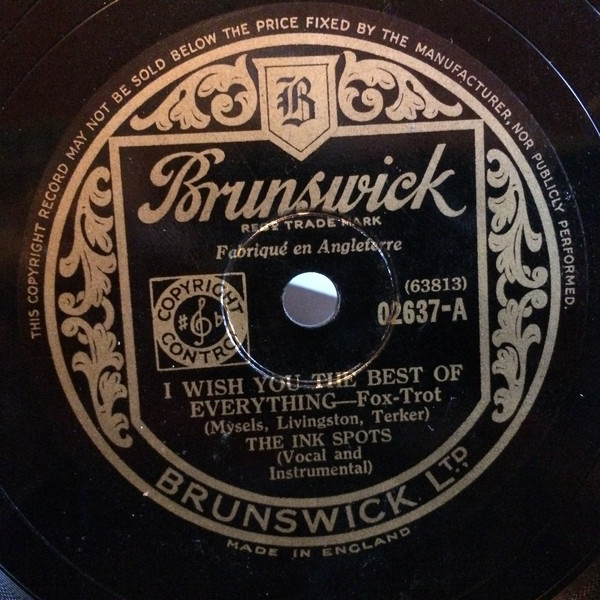 Accords et paroles I Wish You The Best Of Everything The Ink Spots