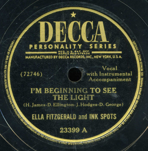 Accords et paroles I'm Beginning To See The Light The Ink Spots