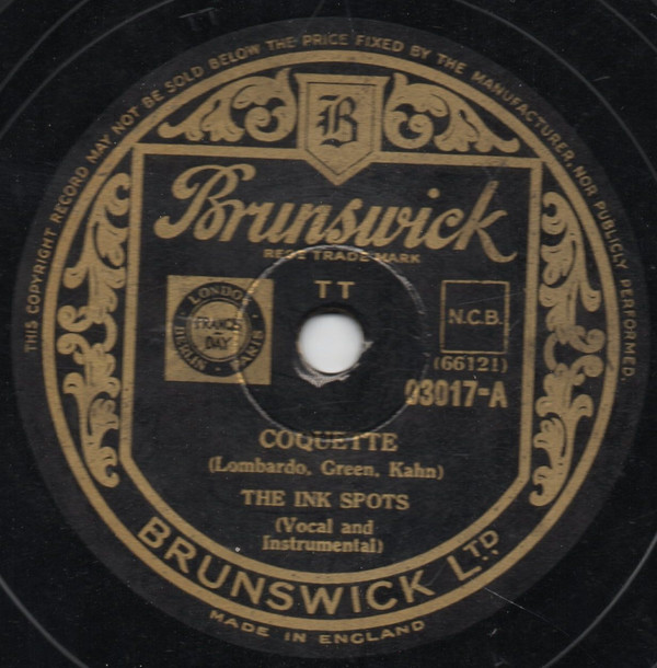 Accords et paroles I'm Getting Sentimental Over You The Ink Spots