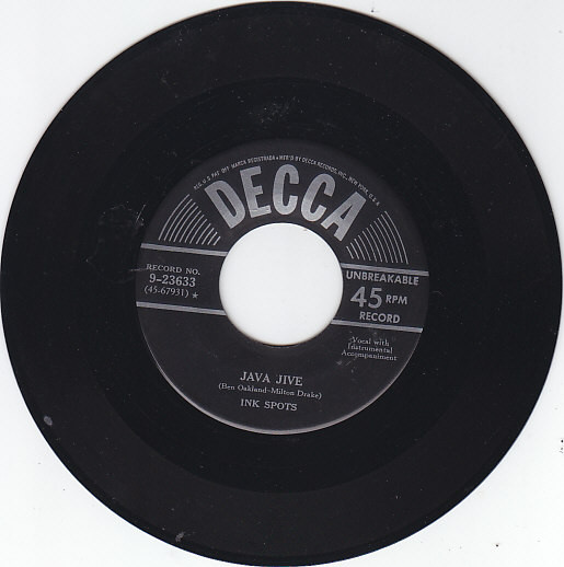 Accords et paroles Java Jive The Ink Spots