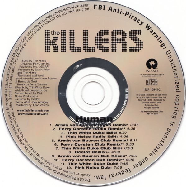 Accords et paroles Human The Killers