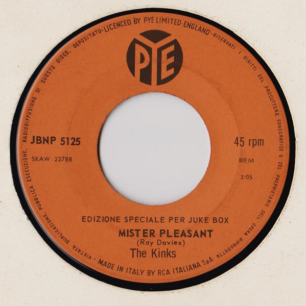 Accords et paroles Mr Pleasant The Kinks