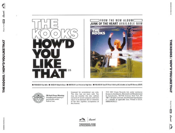 Accords et paroles How'd You Like That The Kooks