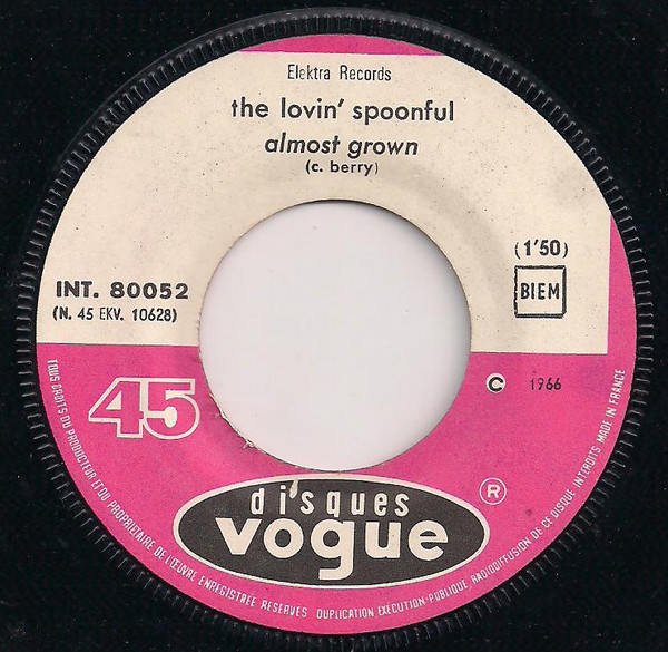 Accords et paroles Almost Grown The Lovin' Spoonful