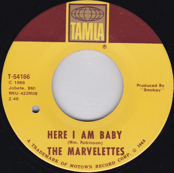 Accords et paroles Here I Am Baby The Marvelettes