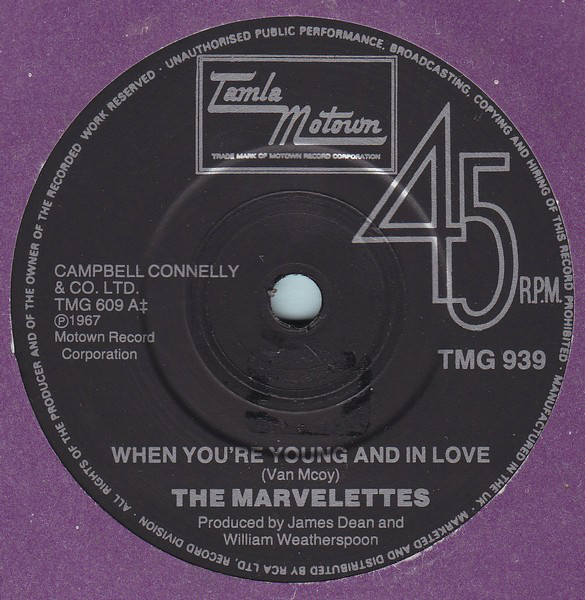 Accords et paroles When Youre Young And In Love The Marvelettes