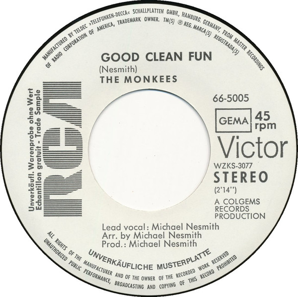 Accords et paroles Good Clean Fun The Monkees