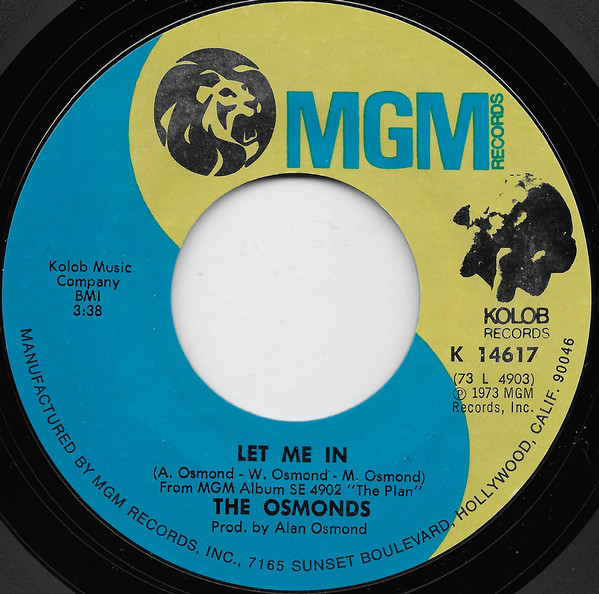 Accords et paroles Let Me In The Osmonds