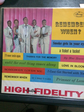 Accords et paroles Remember When The Platters