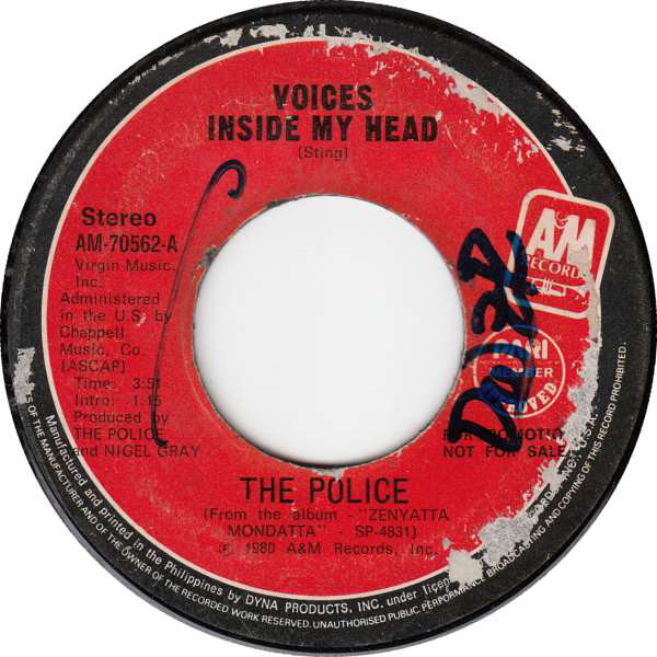 Accords et paroles Voices Inside My Head The Police