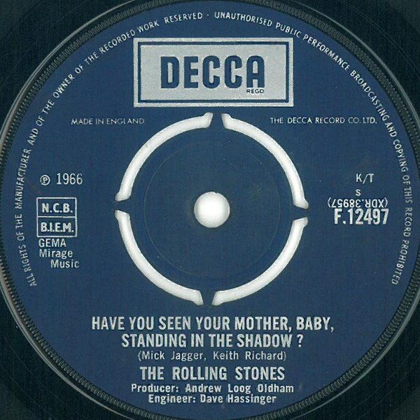 Accords et paroles Have You Seen Your Mother, Baby, Standing in the Shadow? The Rolling Stones