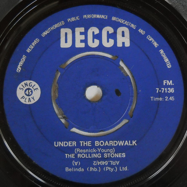 Accords et paroles Under The Boardwalk The Rolling Stones