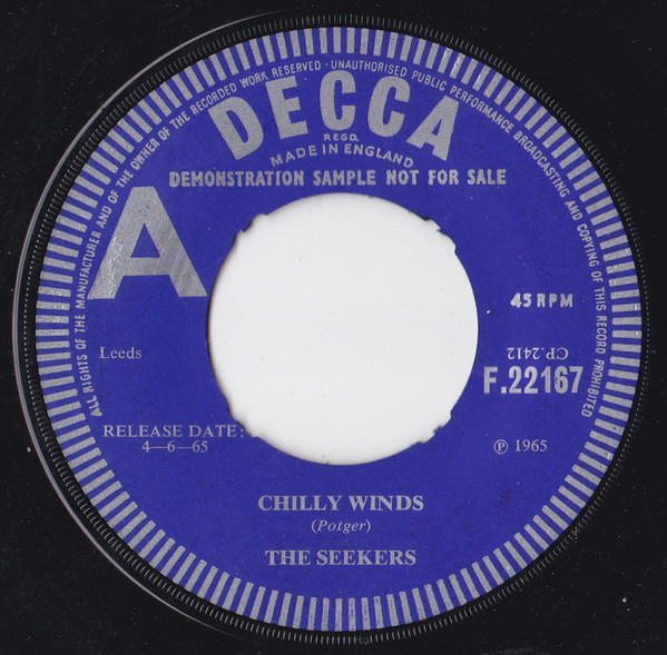 Accords et paroles Chilly Winds The Seekers