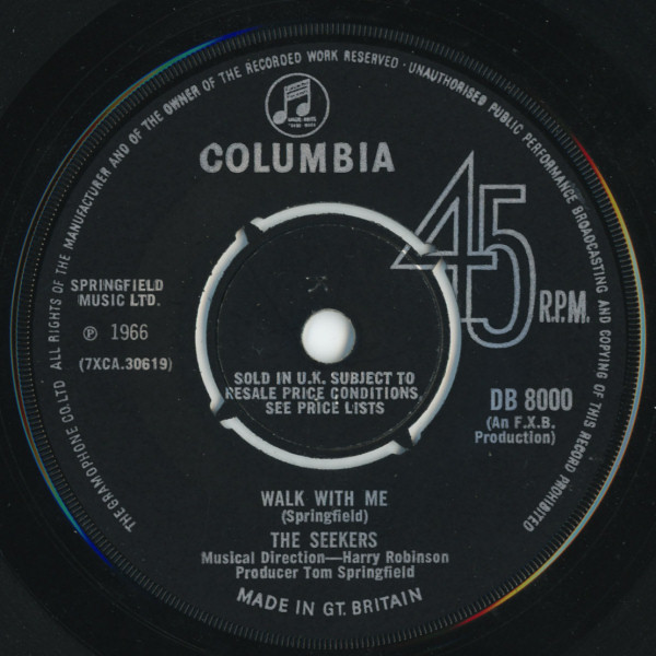Accords et paroles Walk With Me The Seekers