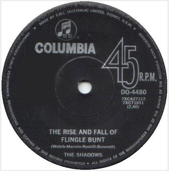 Accords et paroles The Rise And Fall Of Flingle Bunt The Shadows