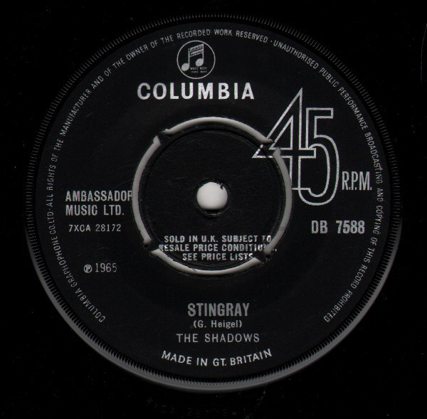 Accords et paroles Stingray The Shadows