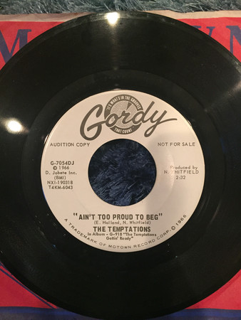 Accords et paroles Aint Too Proud To Beg The Temptations