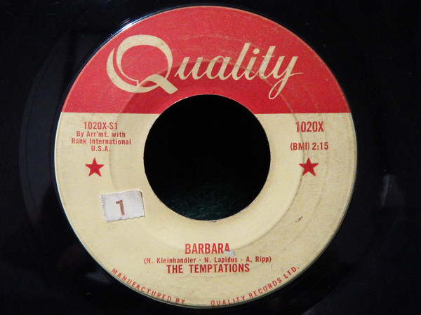 Accords et paroles Barbara The Temptations