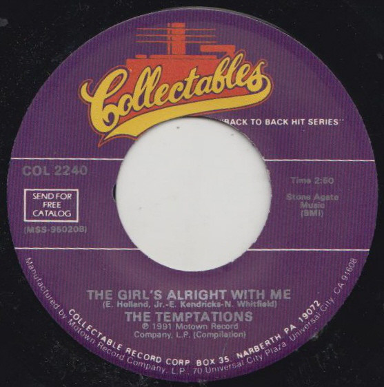 Accords et paroles The Girls Alright With Me The Temptations