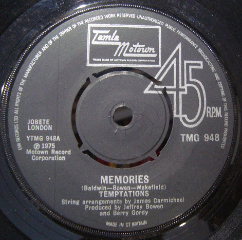 Accords et paroles Memories The Temptations