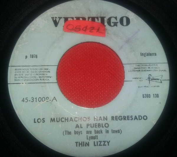 Accords et paroles Boys are back in town Thin Lizzy