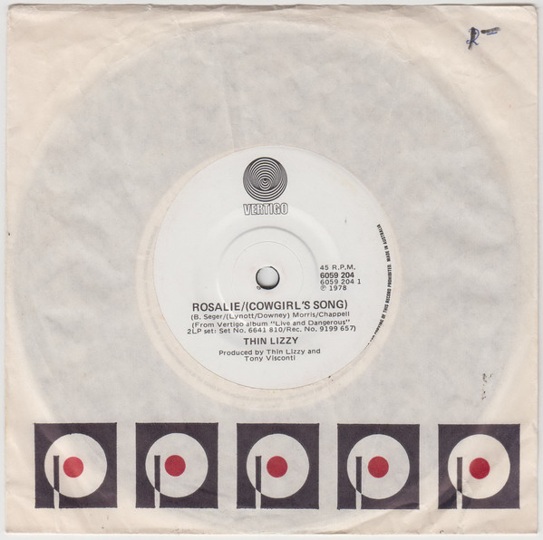 Accords et paroles Rosalie Thin Lizzy
