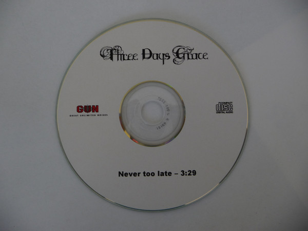 Accords et paroles Never Too Late Three Days Grace
