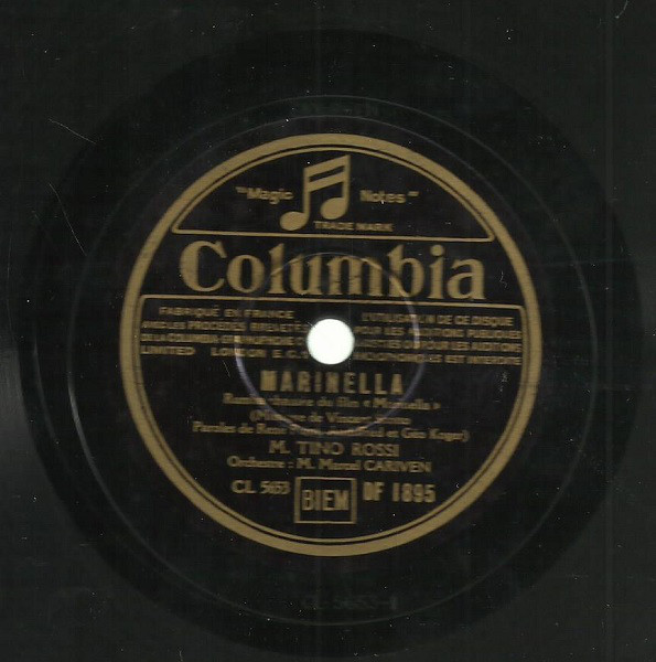 Accords et paroles Marinella Tino Rossi