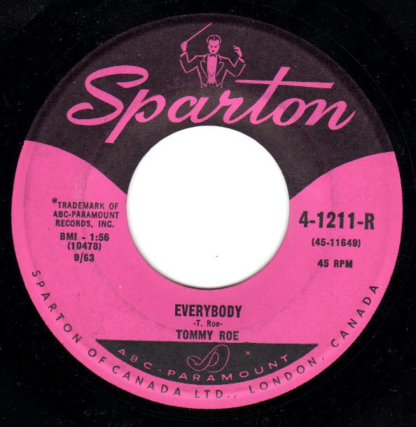 Accords et paroles Everybody Tommy Roe
