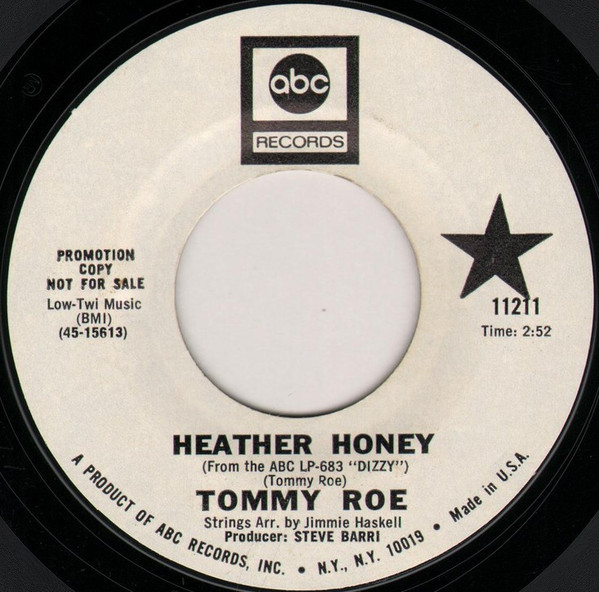 Accords et paroles Heather Honey Tommy Roe