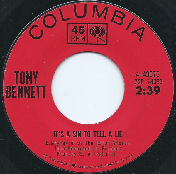 Accords et paroles A Taste of Honey Tony Bennett