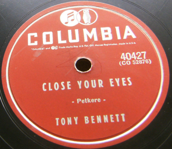 Accords et paroles Close Your Eyes Tony Bennett