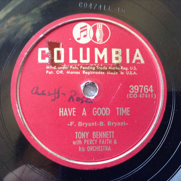 Accords et paroles Have A Good Time Tony Bennett