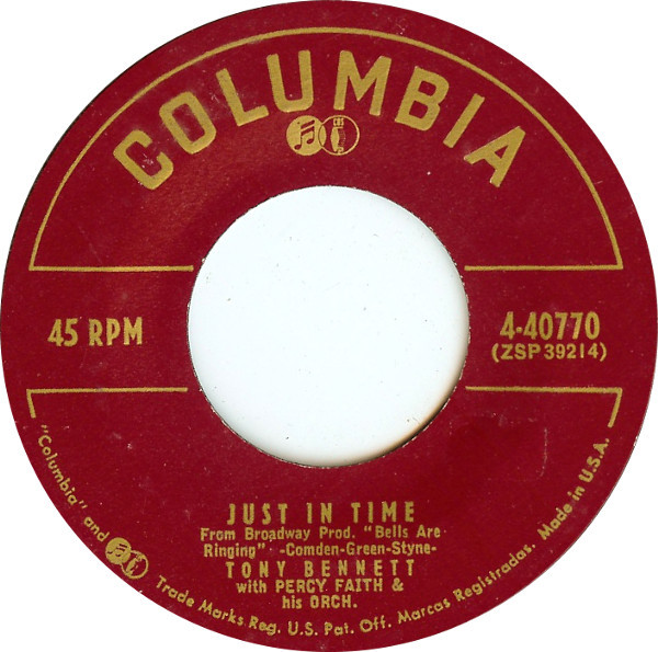 Accords et paroles Just In Time Tony Bennett