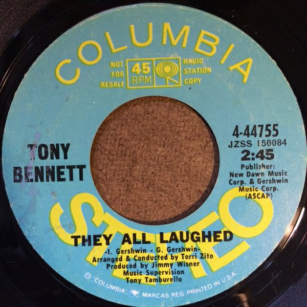 Accords et paroles They All Laughed Tony Bennett