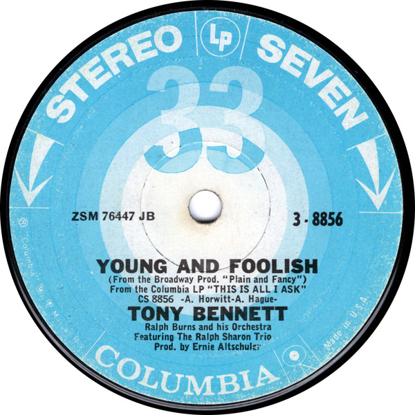 Accords et paroles Young And Foolish Tony Bennett