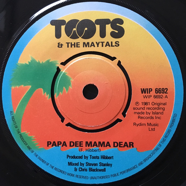 Accords et paroles Dilly Dally Toots and the Maytals