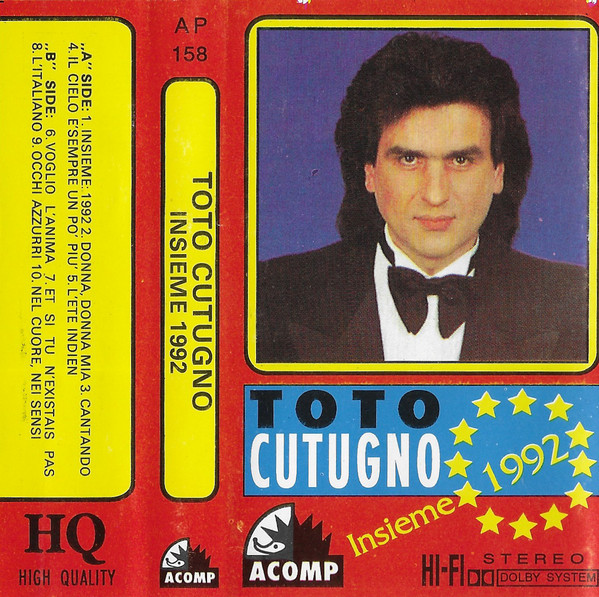 Accords et paroles Insieme 1992 Toto Cutugno