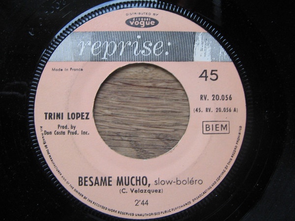 Accords et paroles Quizas Quizas Quizas Trini Lopez