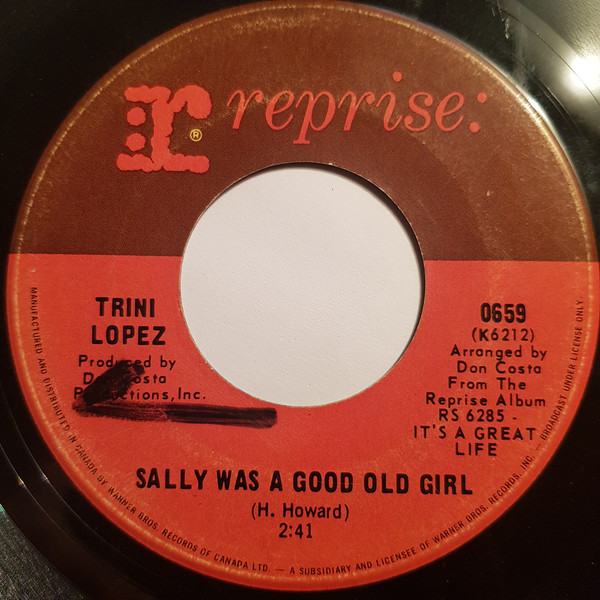 Accords et paroles Sally Was A Good Old Girl Trini Lopez