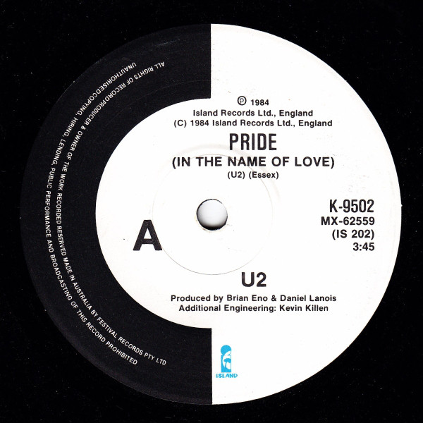 Accords et paroles Pride (In The Name Of Love) U2