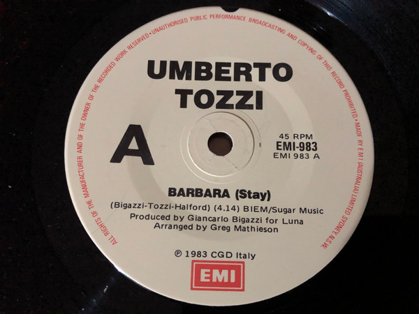 Accords et paroles Bárbara Umberto Tozzi