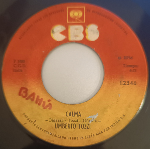 Accords et paroles Calma Umberto Tozzi
