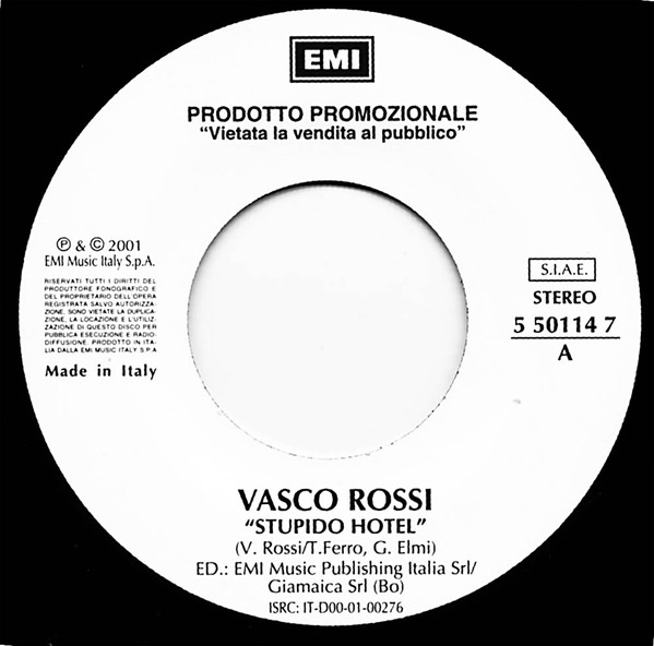 Accords et paroles Stupido Hotel Vasco Rossi