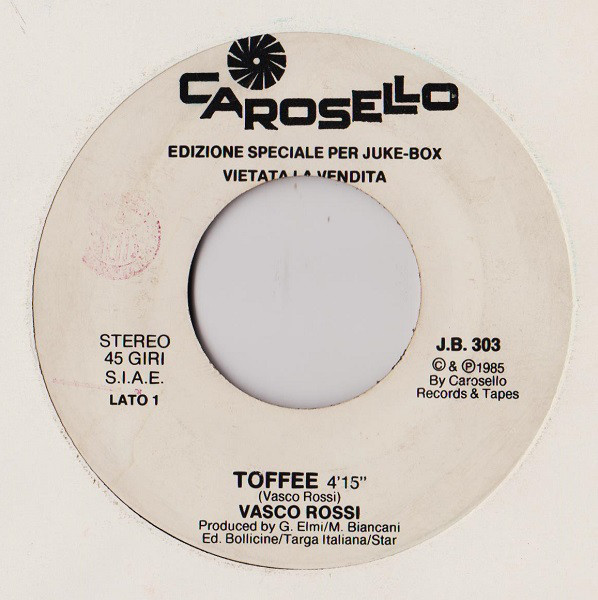 Accords et paroles Toffee Vasco Rossi