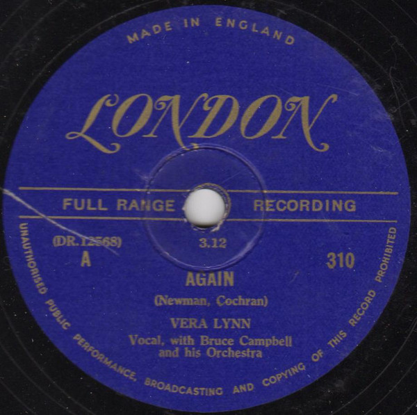 Accords et paroles Again Vera Lynn