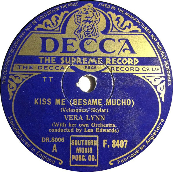Accords et paroles Besame Mucho Vera Lynn