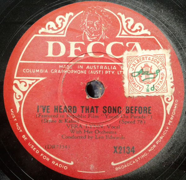 Accords et paroles I've Heard That Song Before Vera Lynn