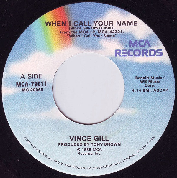 Accords et paroles When I Call Your Name Vince Gill